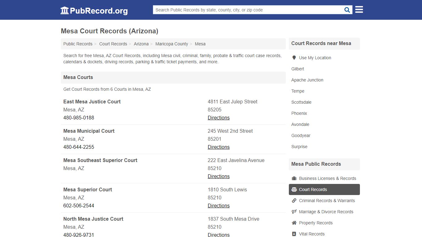 Free Mesa Court Records (Arizona Court Records)